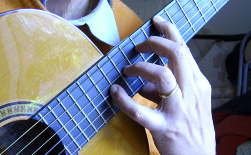L’allargamento dell’angolatura delle dita per la chitarra